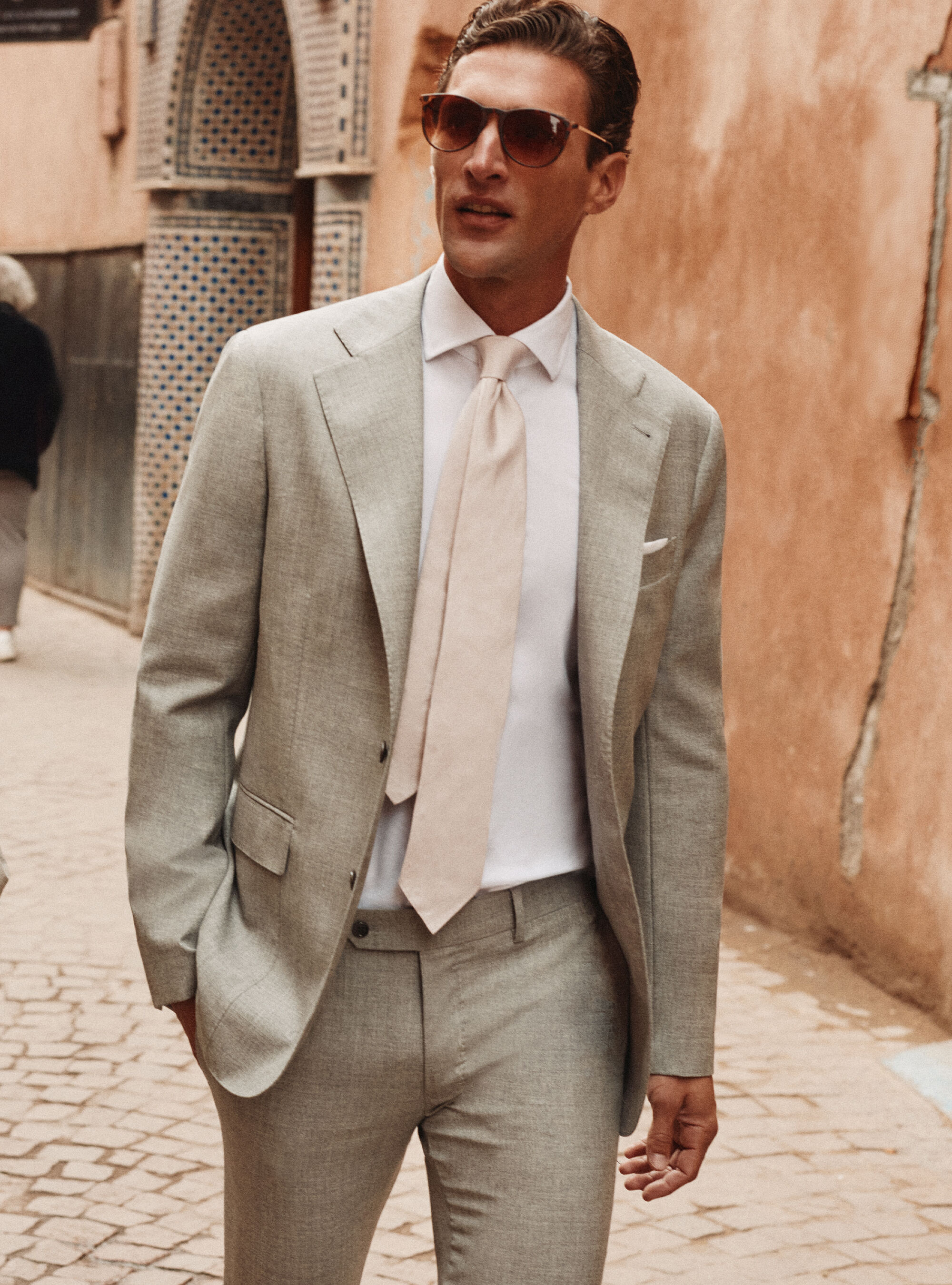 Light gray ceremonial suit